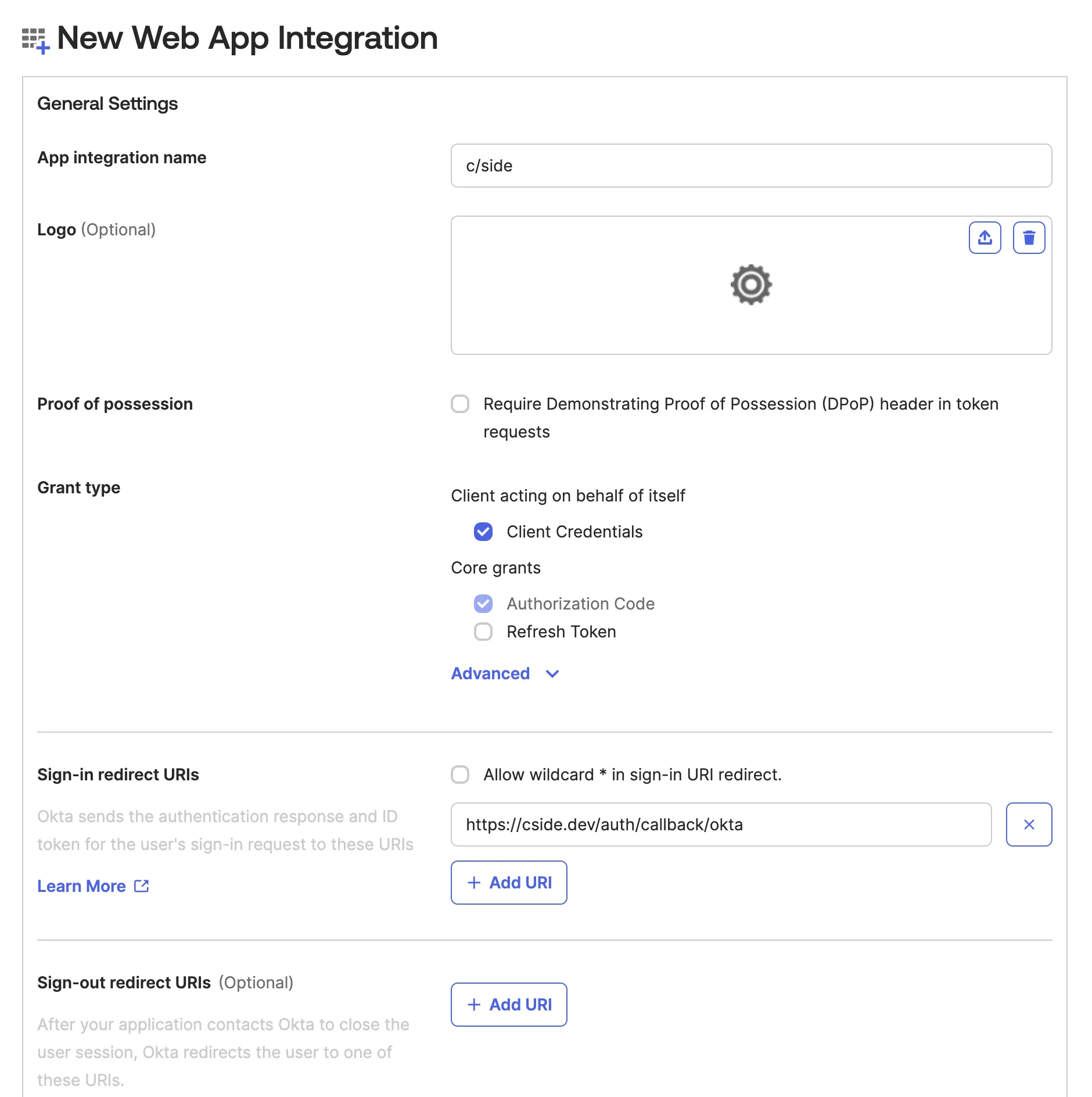 Configure OIDC Application