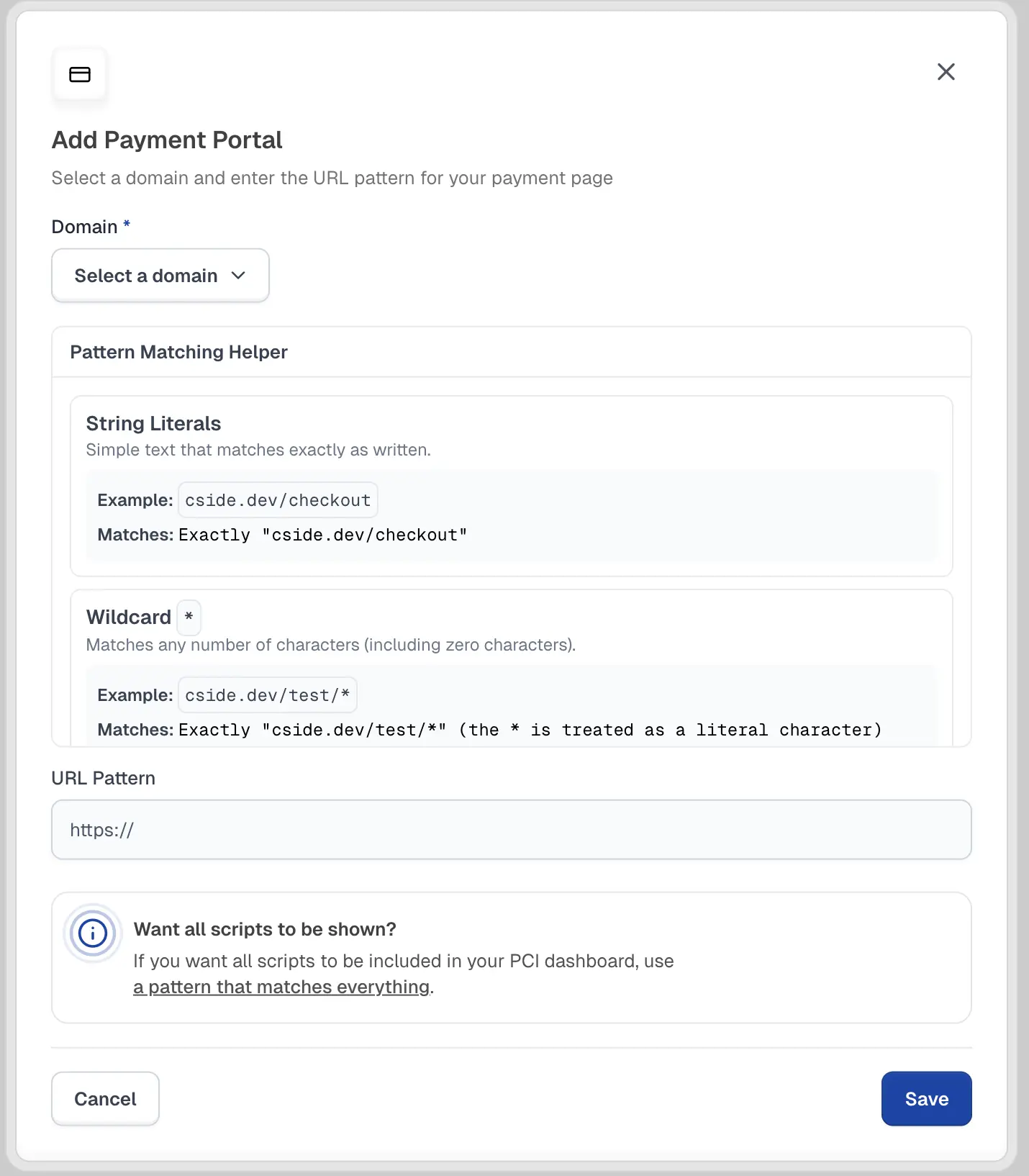 PCI DSS configuration