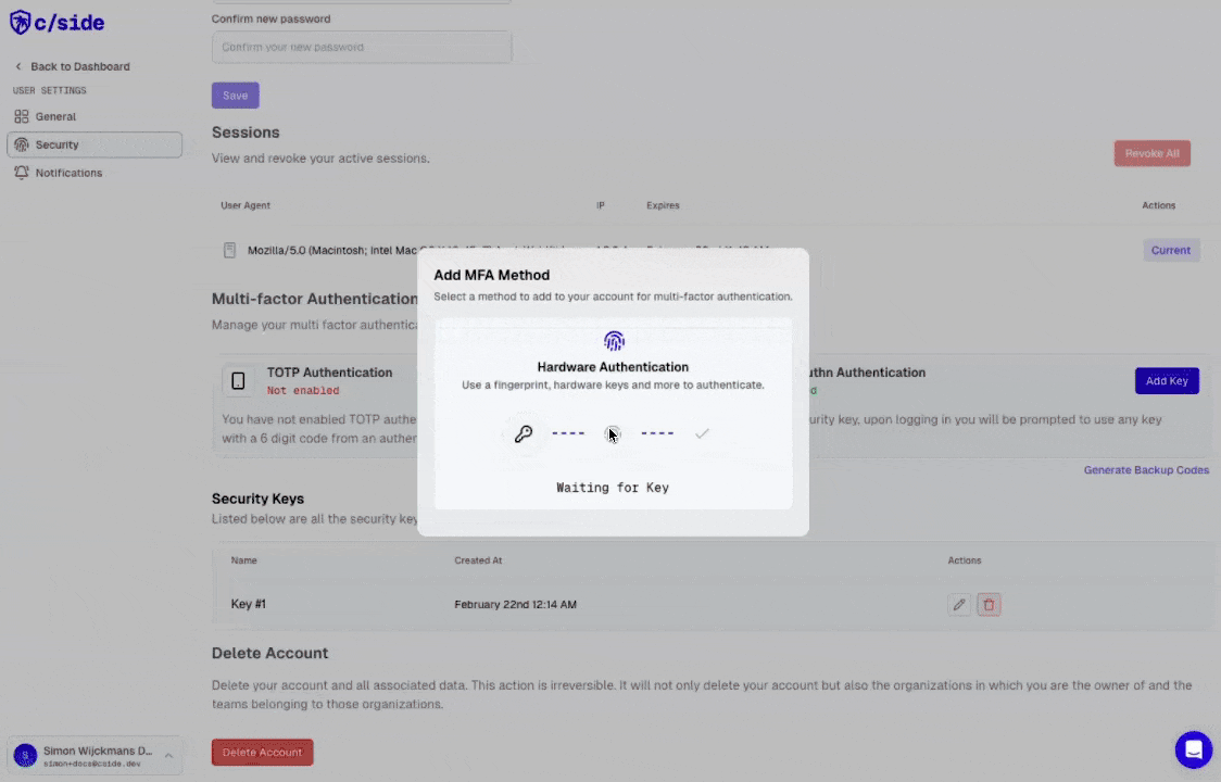 Configuracion de MFA completa